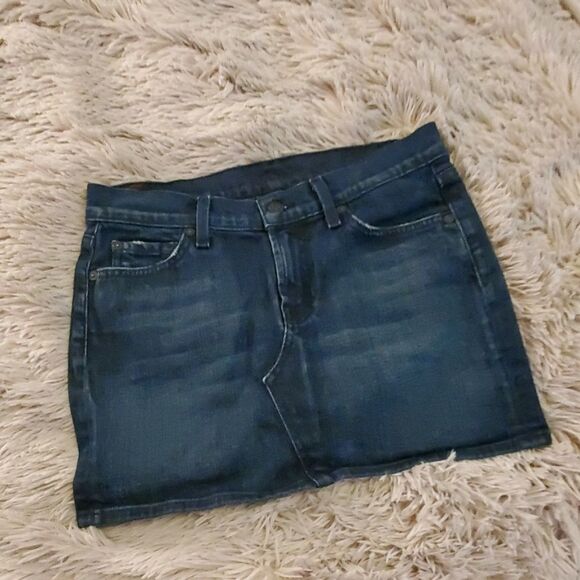 7 for all mankind jean mini skirt size 27 - Picture 1 of 7